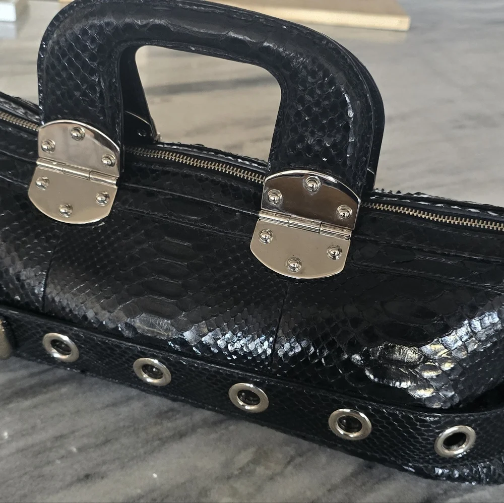 *AUTHENTIC* Gorgeous GUCCI Romy Boston Satchel - Python - Picture 10 of 15